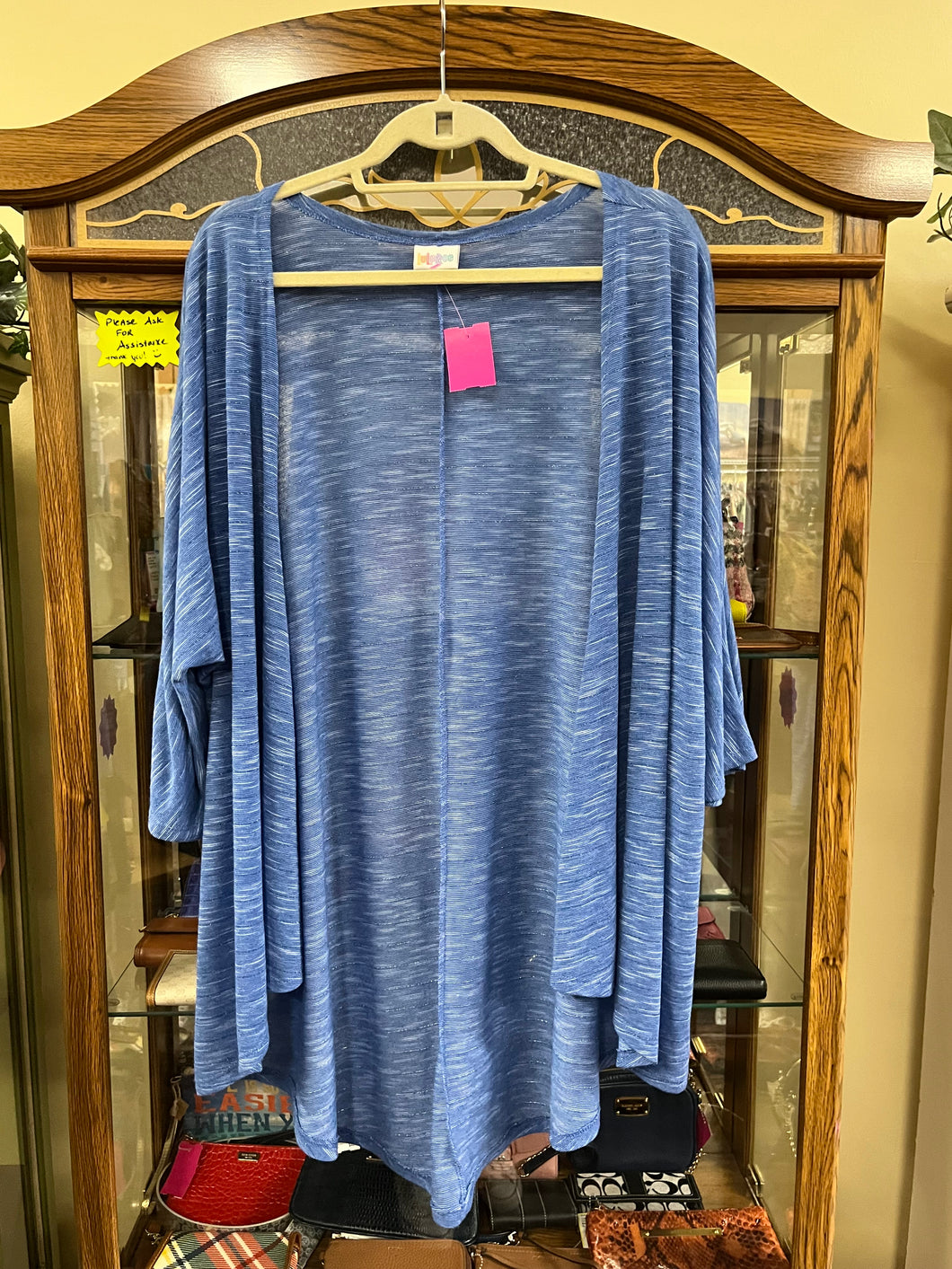 LulaRoe Size Medium Blue Kimono