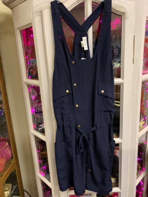 ★SCULPTOR★ Marine Draped Romper Navy SC25S305NA Fluted Satin Romper - Navy – VENUS