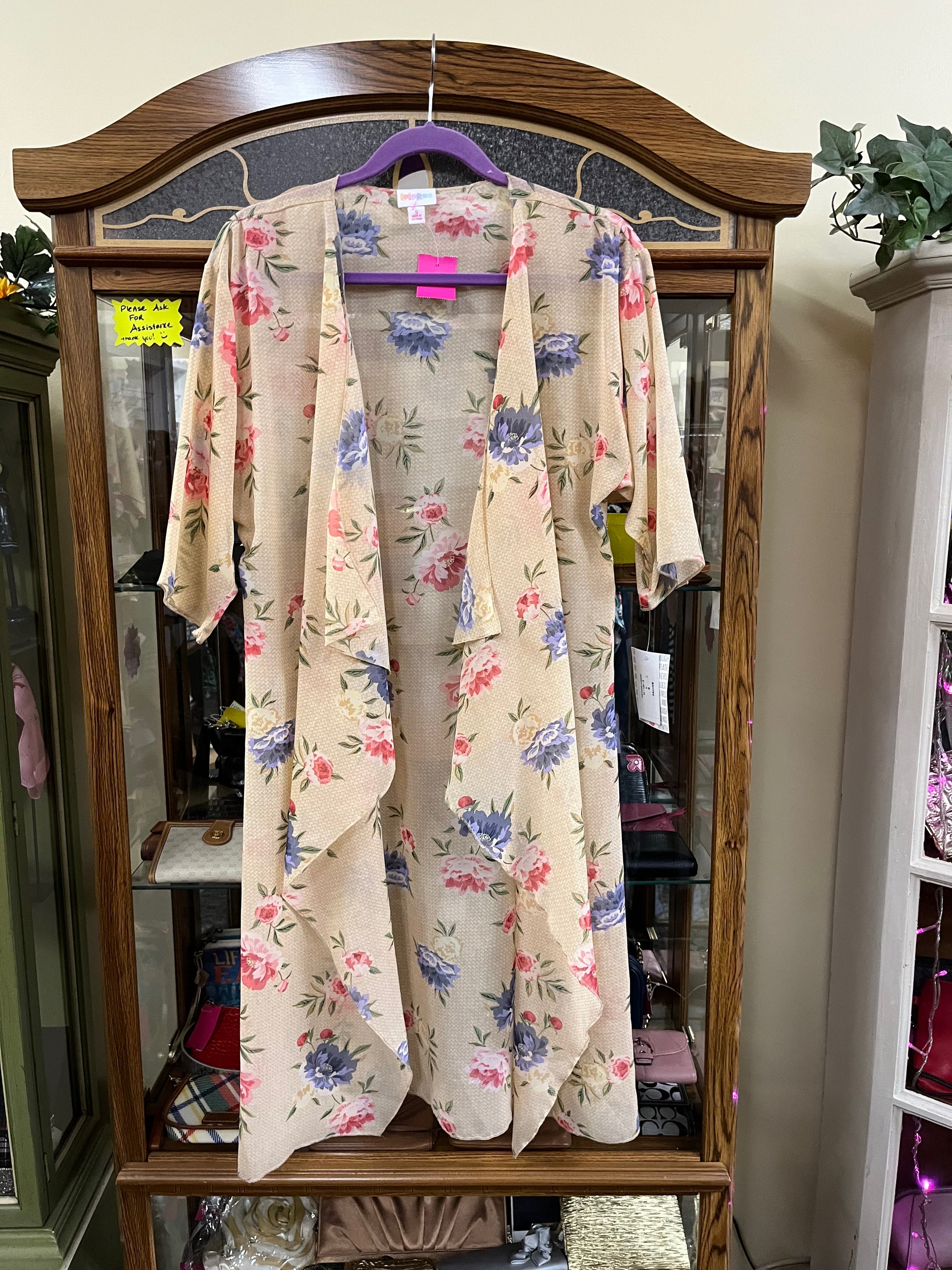 LulaRoe Size Small Yellow Floral Duster