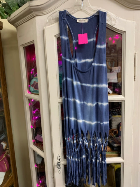 Anthropologie Size Small Navy & White Tank Top