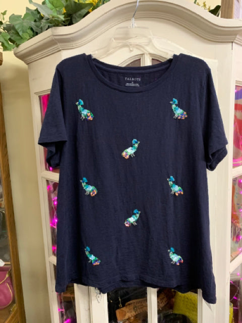 Talbots Size X-Large Navy Top