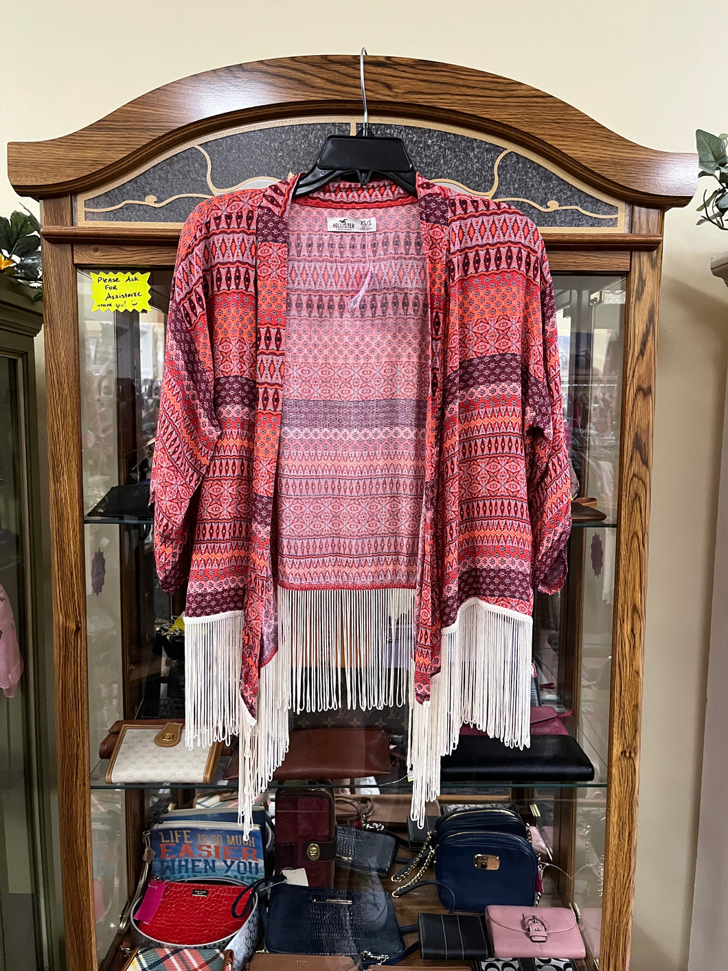 Hollister Size XS/S Multi Coral Kimono