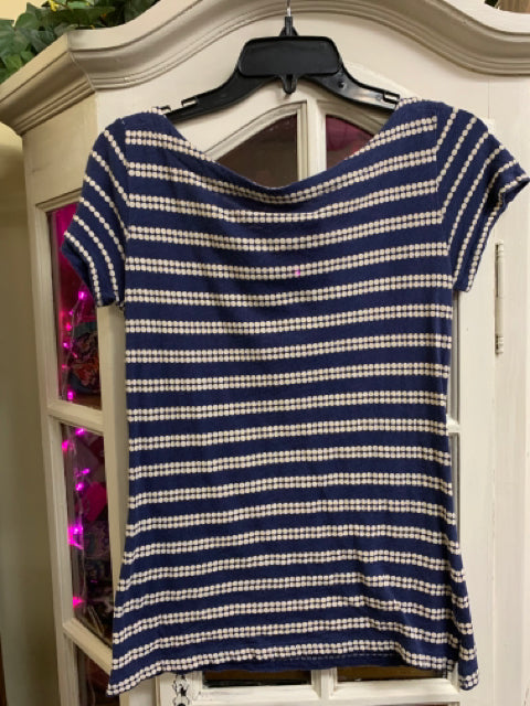 Anthropologie Size Small Navy & Ivory Top